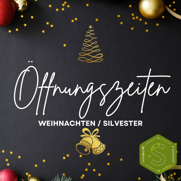 Öffnungszeiten Weihnachten / Betriebsferien